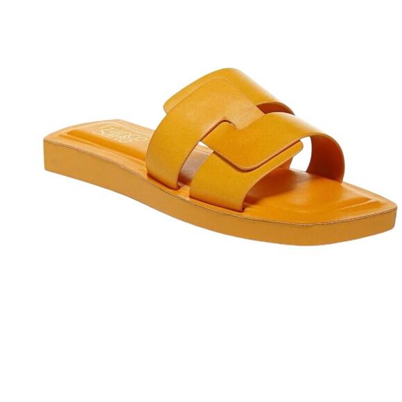 Franco Sarto Women's Peange Leather Caprislide Slide Sandals Size 10 - Picture 1 of 8